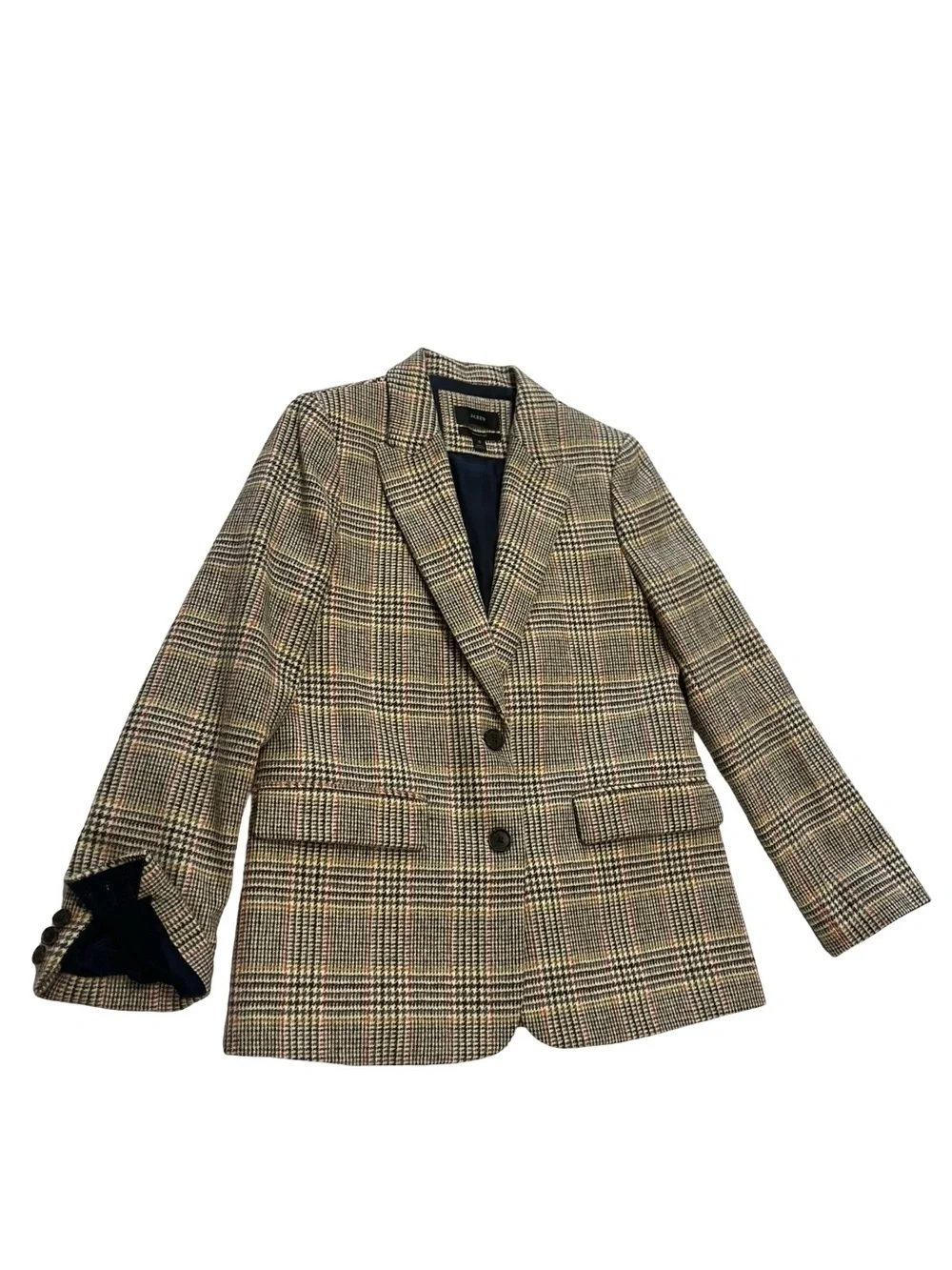 Jcrew J Crew Moon Sommerset Glen Plaid Wool Blazer Jacket Sz 6 Boyfriend Preppy